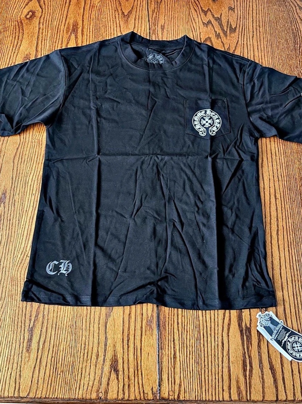 Chrome Hearts Horseshoe Logo Pocket T-Shirt Black